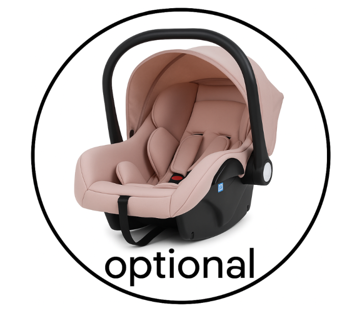 Carucior, 2 in 1, cu suspensii duble si landou reversibil, Element sustinere dublu, Maner reversibil, L-Sun, Bej [9]