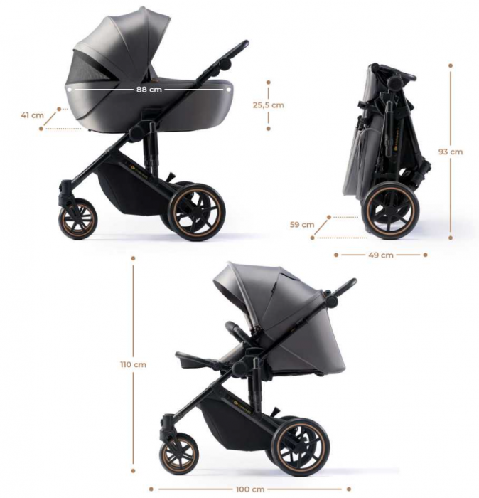 CARUCIOR 2 IN 1 KINDERKRAFT PRIME 2, SHADOW GREY [6]