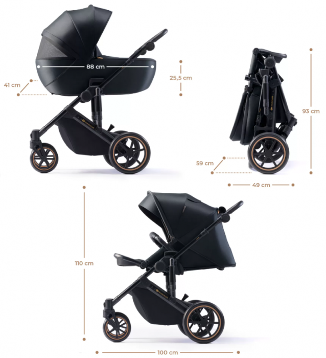 CARUCIOR 2 IN 1 KINDERKRAFT PRIME 2, VENEZIAN BLACK [6]