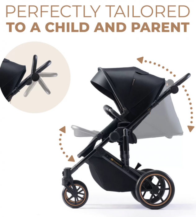 CARUCIOR 2 IN 1 KINDERKRAFT PRIME 2, VENEZIAN BLACK [7]