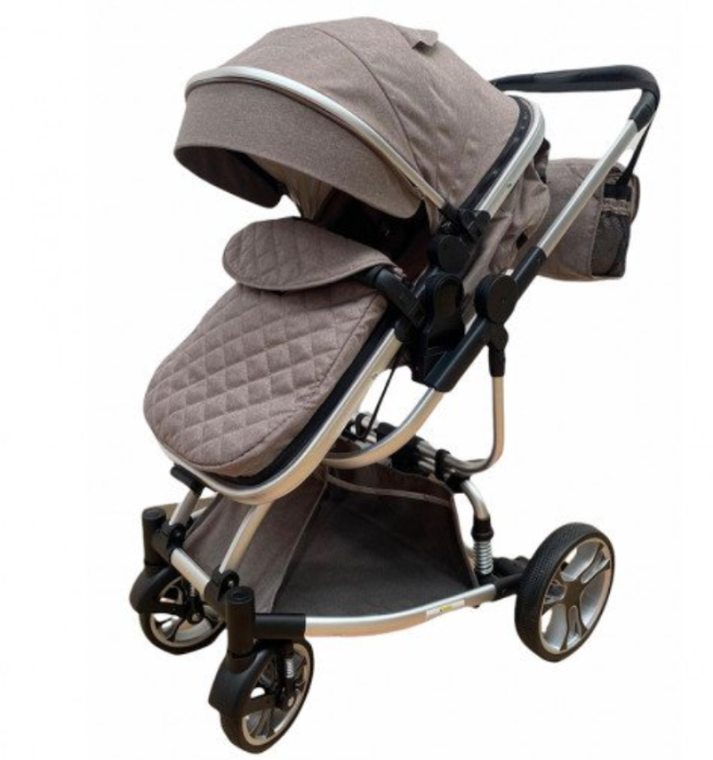 Carucior 2 in 1, Modul sport inclus, Bubu-Still Sun, Strangere troler, Salteluta din bambus,bej [8]