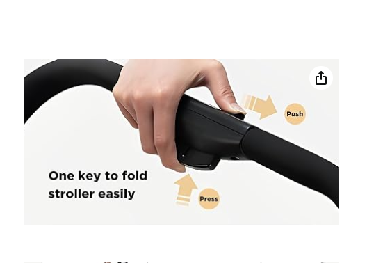 Carucior 2 in 1, Modul sport transformabil din landou, Dubla suspensie pe roata, Grafit/Mov [6]