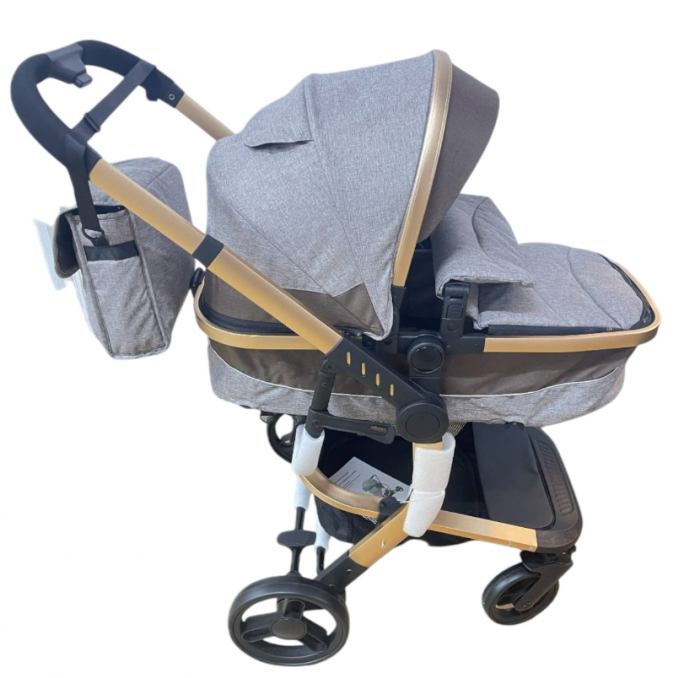 Carucior 2 in 1, Modul sport transformabil din landou, Plasa de insecte si geanta de scutece, COD 518 [1]