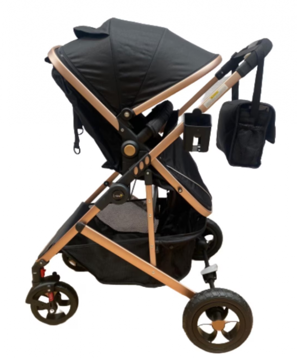 Carucior 2 in 1, Modul sport transformabil din landou, Plasa de insecte si geanta de scutece [4]