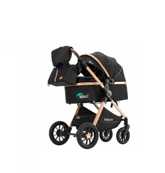 Carucior 2 in 1, Teknum, Modul sport transformabil din landou, Plasa de insecte, saltea si geanta de scutece, Manusi de protectie, Negru [3]