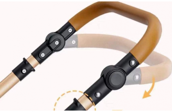 Carucior 2 in 1,Suspensie dubla pe roata ,Geanta inclusa, strangere compacta, Bubu-Still, Bleumarin [6]