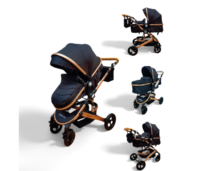 Carucior 2 in 1, Suspensie dubla pe roata si cadru, Geanta inclusa, strangere compacta, multifunctional [1]