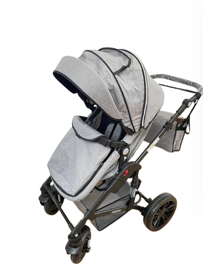 Carucior 2 in 1, Teknum, cu suspensii duble, husa de picioare, suport de sticluta si geanta de scutece [4]