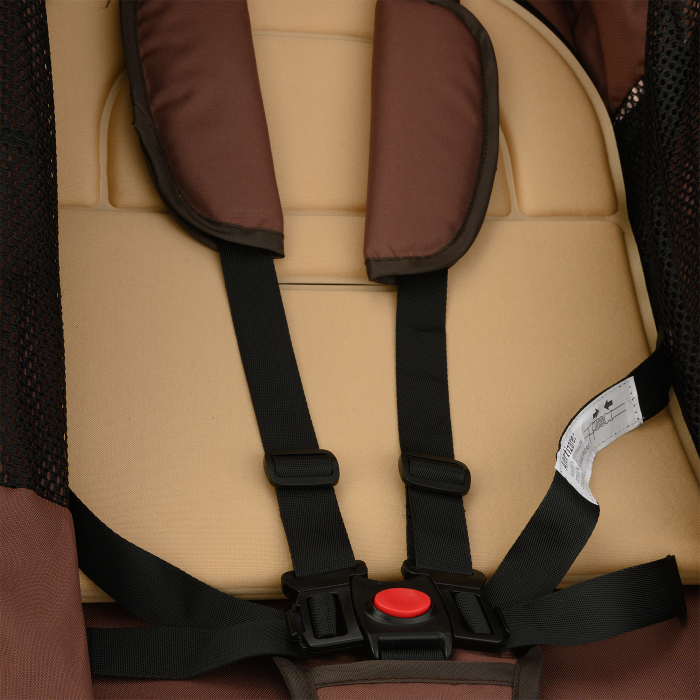 Carucior 2 in 1, cu suspensii, Bej cu maro, transformabil in carucior sport [2]