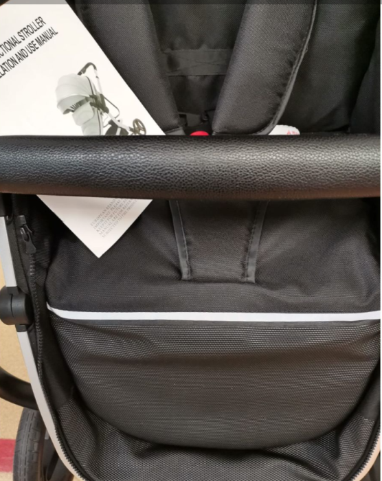 Carucior 3 in 1 cu 3 piese distincte, cadru ergonomic stabil, reversibil, negru [5]