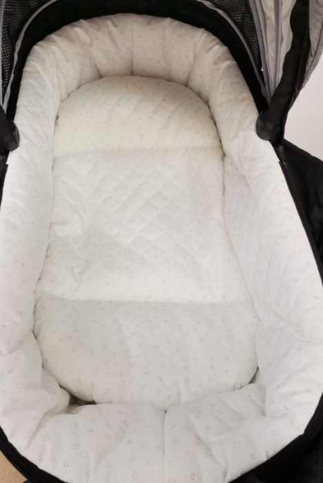 Carucior 3 in 1 cu 3 piese distincte, cadru ergonomic stabil, reversibil, negru [9]