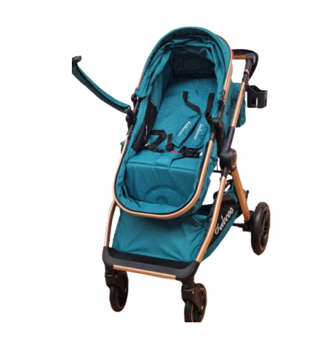 Carucior 3 in 1, Cu landou Reversibil, copertina extensibila, geanta pentru scutece, Belecoo, Cu scoica auto [4]