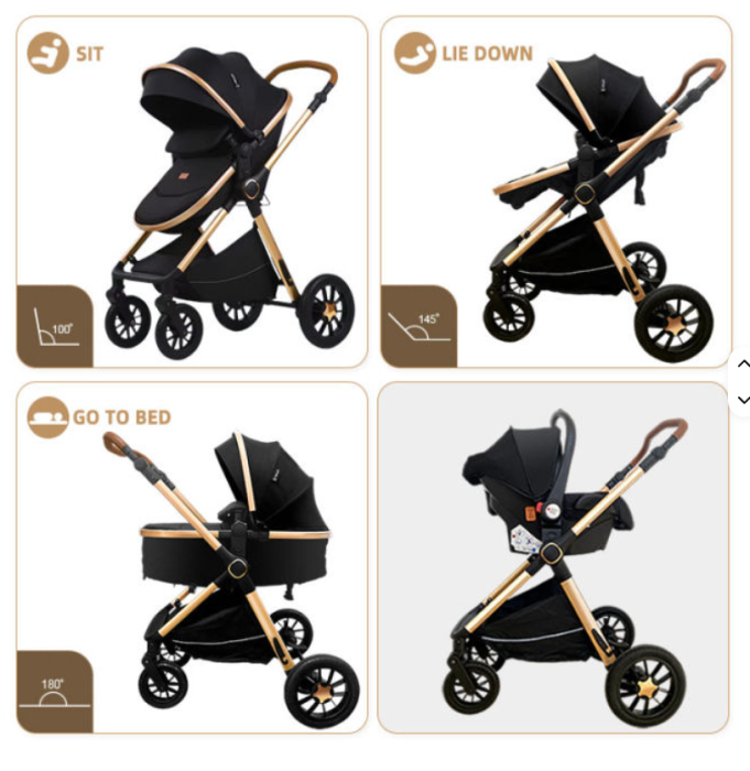 Carucior, 3 in 1, cu suspensii duble si landou reversibil, Element sustinere dublu, 0 luni - 3 ani, Original L-Sun [10]