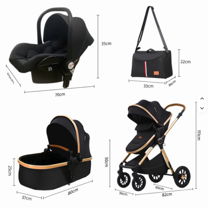 Carucior, 3 in 1, cu suspensii duble si landou reversibil, Element sustinere dublu, 0 luni - 3 ani, Original L-Sun [11]