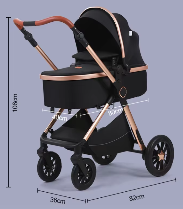 Carucior, 3 in 1, cu suspensii duble si landou reversibil, Element sustinere dublu, 0 luni - 3 ani, Original  L-Sun [3]