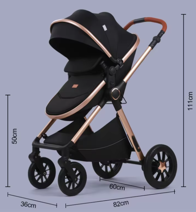 Carucior, 3 in 1, cu suspensii duble si landou reversibil, Element sustinere dublu, 0 luni - 3 ani, Original  L-Sun [2]