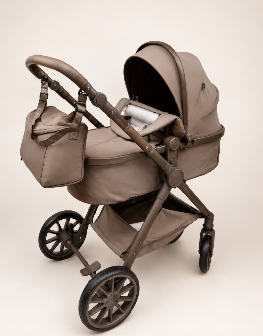 Carucior, 3 in 1, cu suspensii duble si landou reversibil, Element sustinere dublu, Maner reversibil, Kidilo [4]