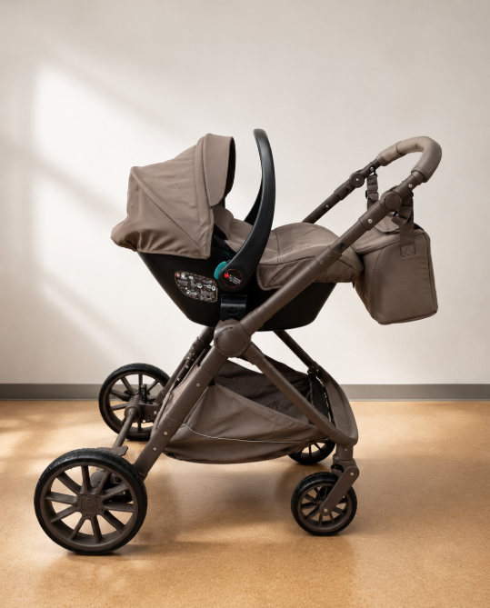 Carucior, 3 in 1, cu suspensii duble si landou reversibil, Element sustinere dublu, Maner reversibil, Kidilo [7]