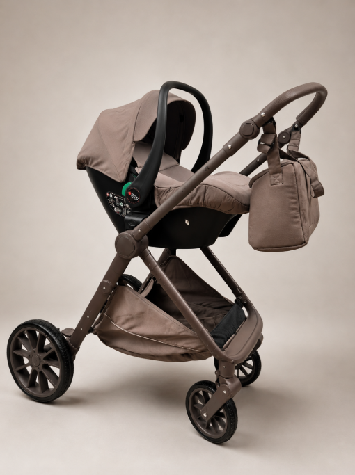 Carucior, 3 in 1, cu suspensii duble si landou reversibil, Element sustinere dublu, Maner reversibil, Kidilo [6]