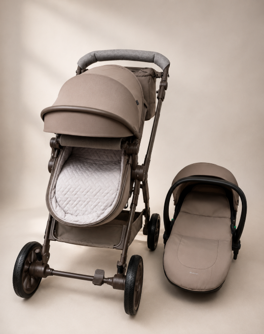 Carucior, 3 in 1, cu suspensii duble si landou reversibil, Element sustinere dublu, Maner reversibil, Kidilo [9]