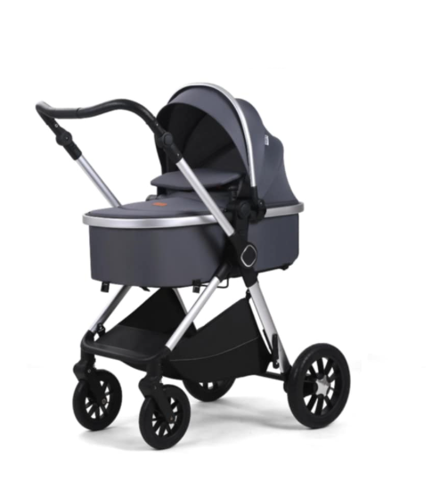 Carucior, 3 in 1, cu suspensii duble si landou reversibil, Element sustinere dublu, Maner reversibil, Kidilo, Gri [3]