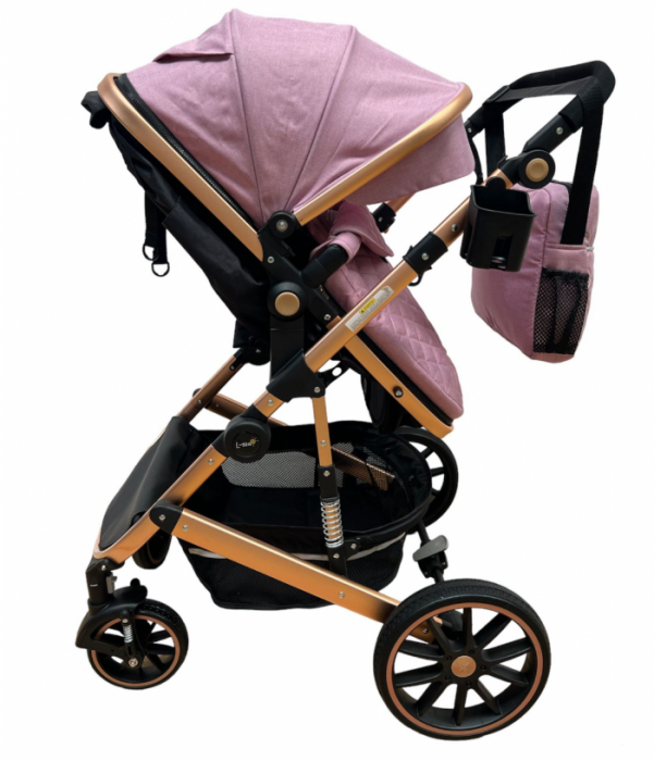 Carucior 3 in 1, dubla suspensie, matlasat, Bubu-Still Sun, 0-36 luni, Roata cauciuc, T4 [3]