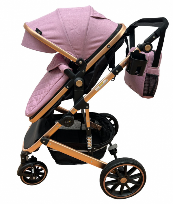 Carucior 3 in 1, dubla suspensie, matlasat, Bubu-Still Sun, 0-36 luni, Roata cauciuc, T4 [4]