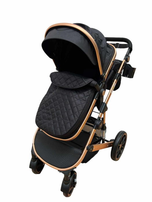 Carucior 3 in 1, dubla suspensie, matlasat, Bubu-Still Sun, 0-36 luni, Roata cauciuc, T4 [6]