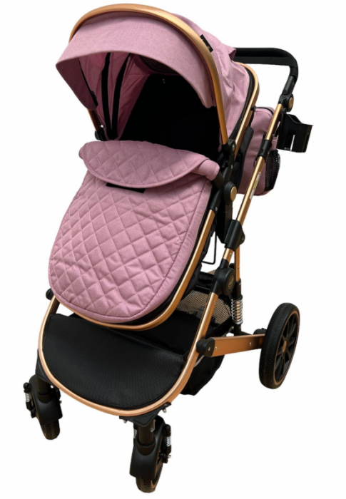 Carucior 3 in 1, dubla suspensie, matlasat, Bubu-Still Sun, 0-36 luni, Roata cauciuc, T4 [5]