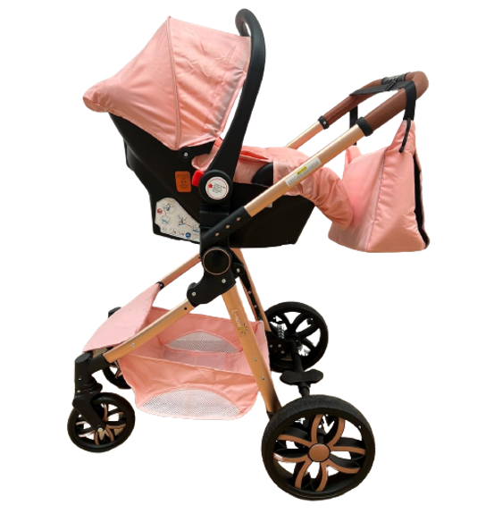 Carucior 3 in 1, Geanta de scutece, cu suspensie, Bubu-Still Sun-gri [3]