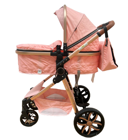 Carucior 3 in 1, Geanta de scutece, cu suspensie, Bubu-Still Sun-gri [6]