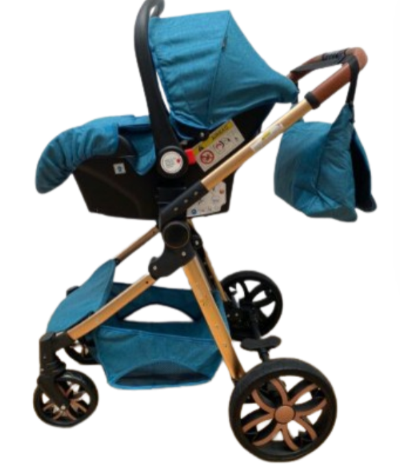 Carucior 3 in 1, Geanta de scutece, cu suspensie, Bubu-Still Sun-gri [2]