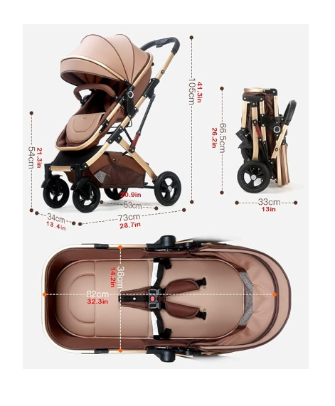 Carucior 3 in 1, Geanta de scutece, Suspensie dinamica, Atestat SGS Elvetia, Bej [2]