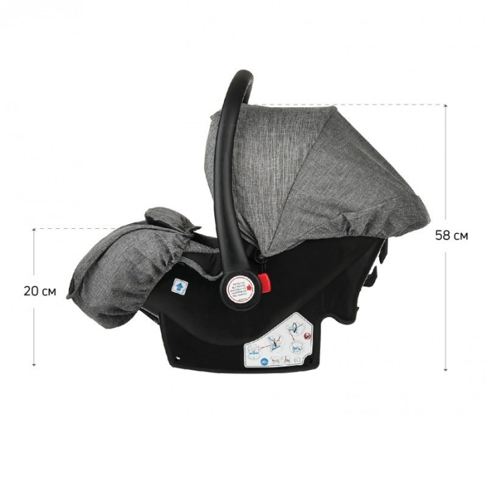 Carucior 3 in 1, Geanta de scutece, Suspensie dinamica, Atestat SGS Elvetia, gri [2]