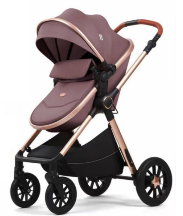 Carucior, 3 in 1, Geanta de scutece, Suspensie interioara, Original Kidilo, Roata din cauciuc siliconat, mov-liliac [2]