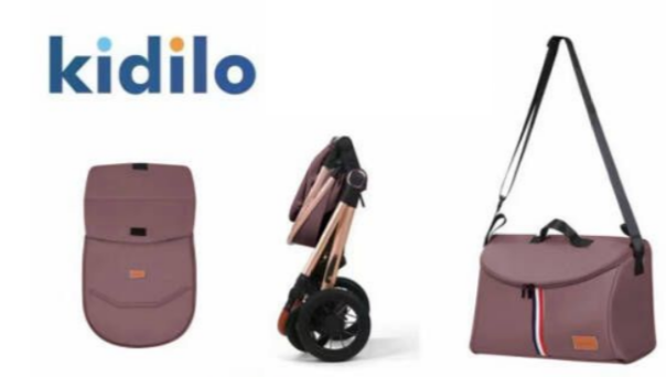 Carucior, 3 in 1, Geanta de scutece, Suspensie interioara, Original Kidilo, Roata din cauciuc siliconat, mov-liliac [3]