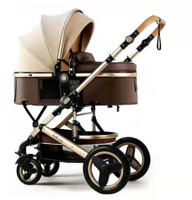 Carucior 3 in 1, Geanta de scutece, Suspensie pe roata, Bubu-Still Sun crem [4]