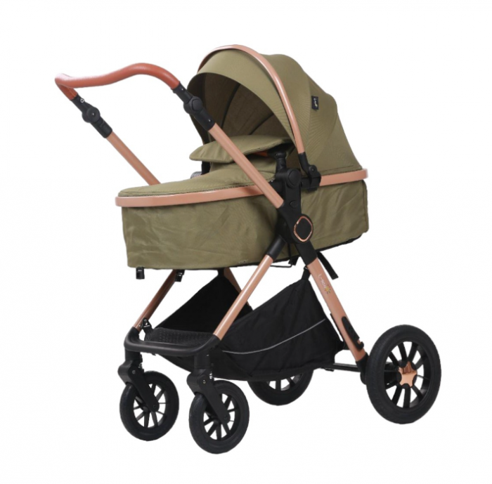 Carucior 3 in 1, Geanta de scutece, Suspensie pe roata si cadru, Bubu-Still Kidilo, Gri [4]