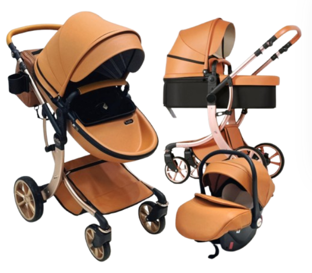 Carucior 3 in 1, Geanta de scutece, Suspensie pe roata si cadru, Bubu-Still Kidilo, Bej [2]