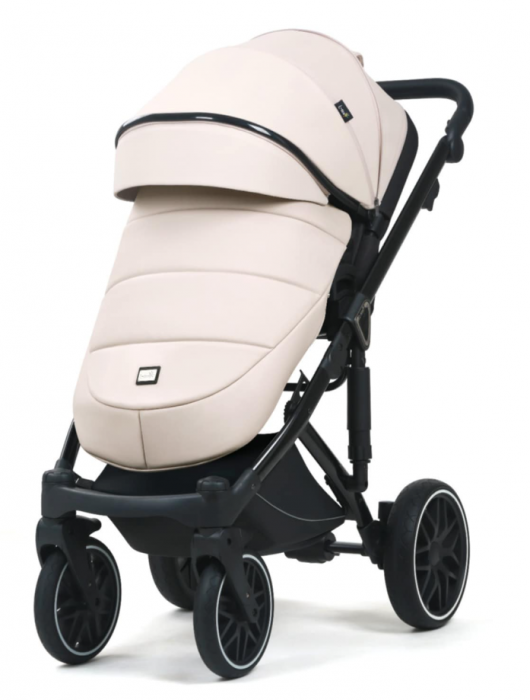 Carucior 3 in 1, 0-36 luni, Colectia Fizio-Lux G8, Piese distincte, Cu Suspensii, Landou reversibil, Husa de ploaie si insecte, Geanta de scutece, Manusi de protectie, Eco-piele, Bej unt [3]