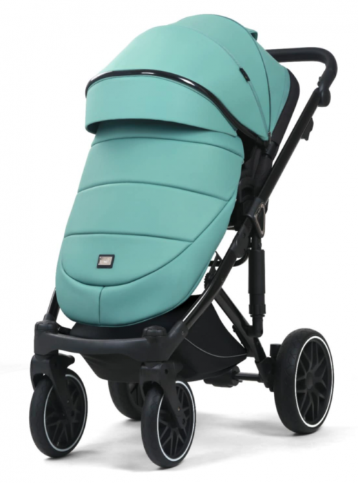 Carucior 3 in 1, 0-36 luni, Colectia Fizio-Lux G8, Piese distincte, Cu Suspensii, Landou reversibil, Husa de ploaie si insecte, Geanta de scutece, Manusi de protectie, Eco-piele, Green [3]