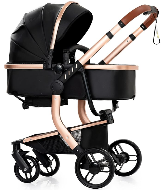 Carucior 3 in 1, Geanta de scutece, Suspensie pe roata si cadru, Bubu-Still, Sun-NEGRU [6]