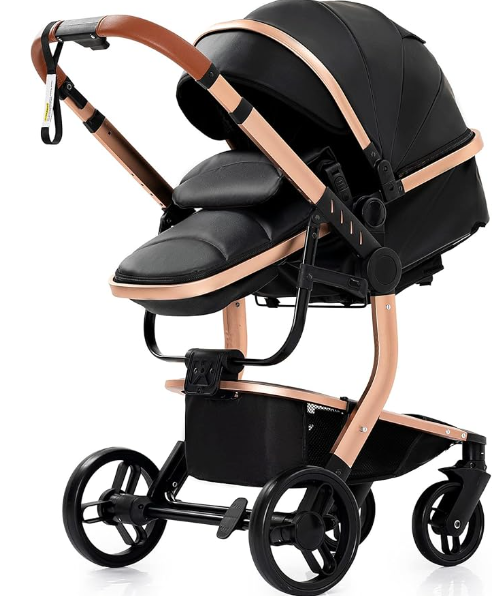 Carucior 3 in 1, Geanta de scutece, Suspensie pe roata si cadru, Bubu-Still, Sun-NEGRU [4]