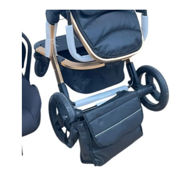 Carucior 3 in 1, Geanta de scutece, Suspensie pe roata si cadru, Bubu-Still, Sun-NEGRU [19]