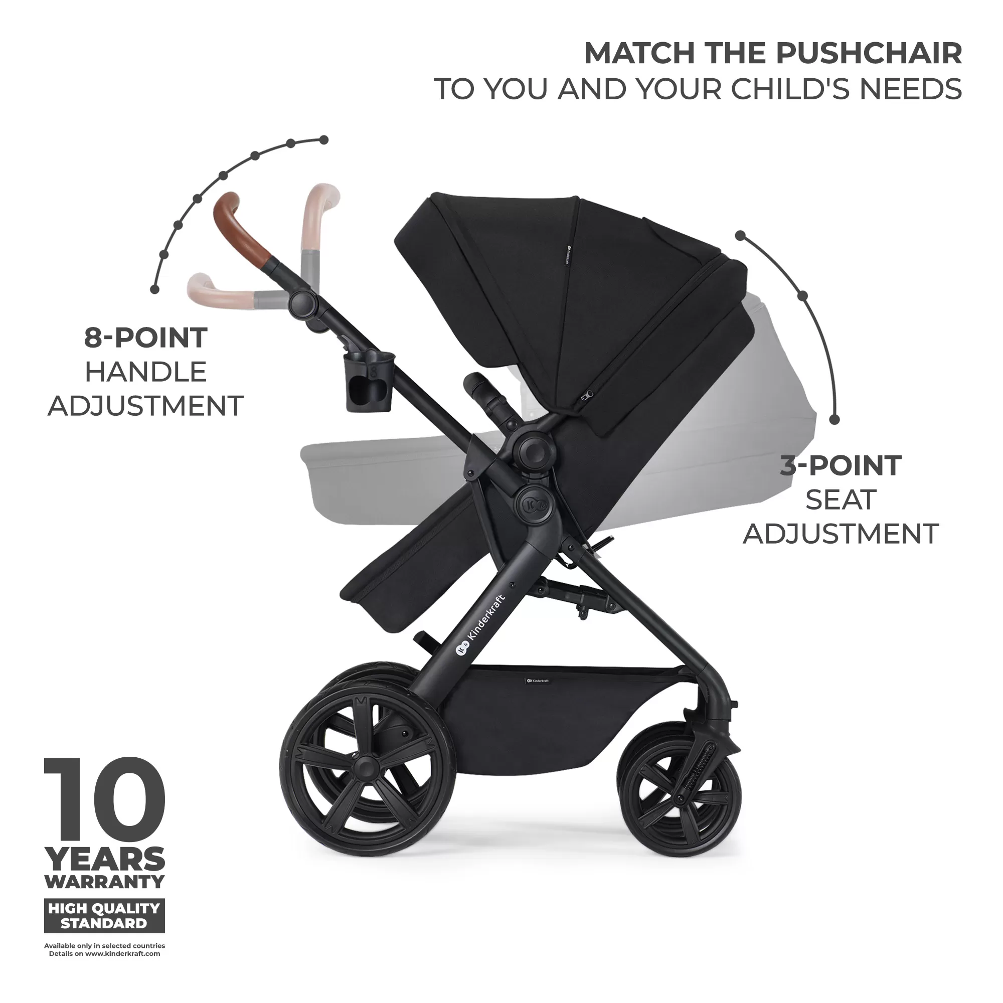 CARUCIOR 3 IN 1 KINDERKRAFT A-TOUR, BLACK [10]