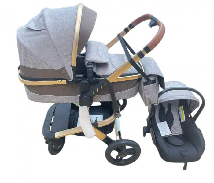 Carucior 3 in 1, Modul sport transformabil din landou plus scoica, Plasa de insecte si geanta de scutece, COD 517 [1]