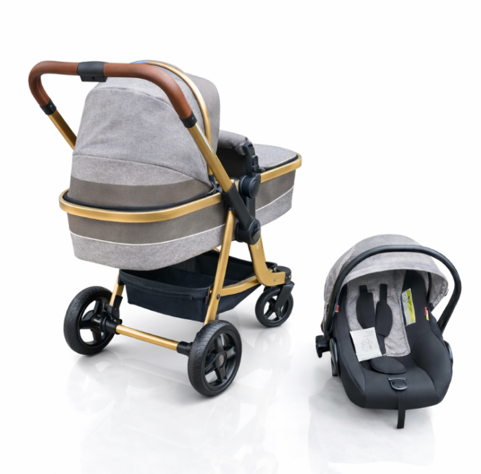 Carucior 3 in 1, Modul sport transformabil din landou plus scoica, Plasa de insecte si geanta de scutece, COD 517 [3]