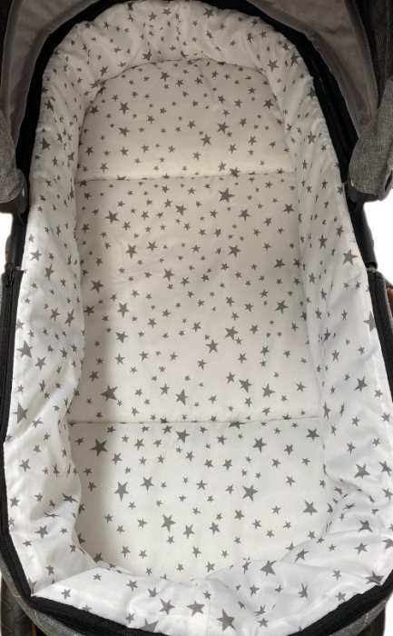 Carucior Bubu-Still, 3 in 1 , 3 piese distincte, suspensie pe roata, reversibil, Negru [14]