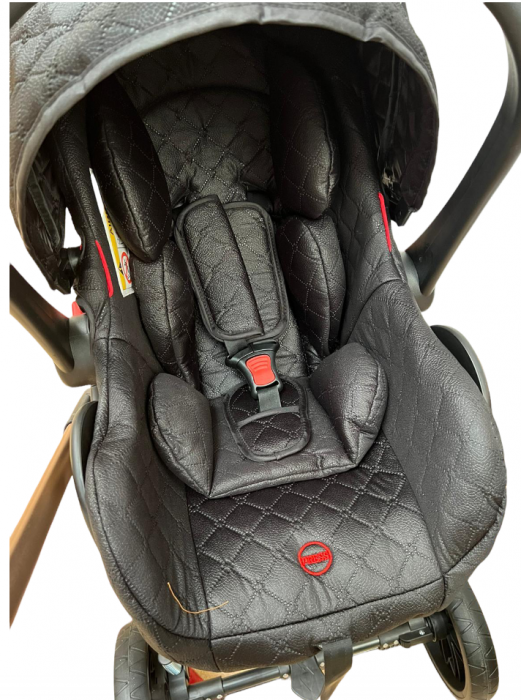 Carucior Bubu-Still, 3 in 1 , 3 piese distincte, suspensie pe roata, reversibil, Negru [9]