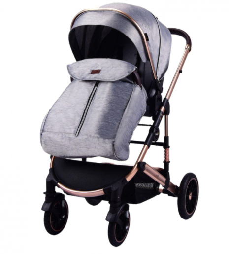 Carucior copii, 0-36 luni, Cu suspensii, Maner reversibil, Pozitie de somn si sezut, Roata cauciuc, Cu scoica auto [4]